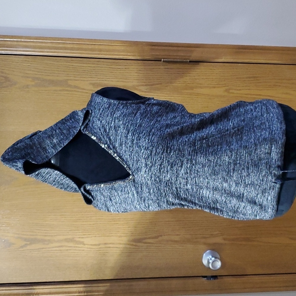 Juicy couture grey space dye bling sleeveless hoodie kangaroo pocket